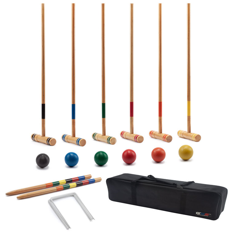 GSE Games & Sports Expert 6Player Professional Croquet Set With
